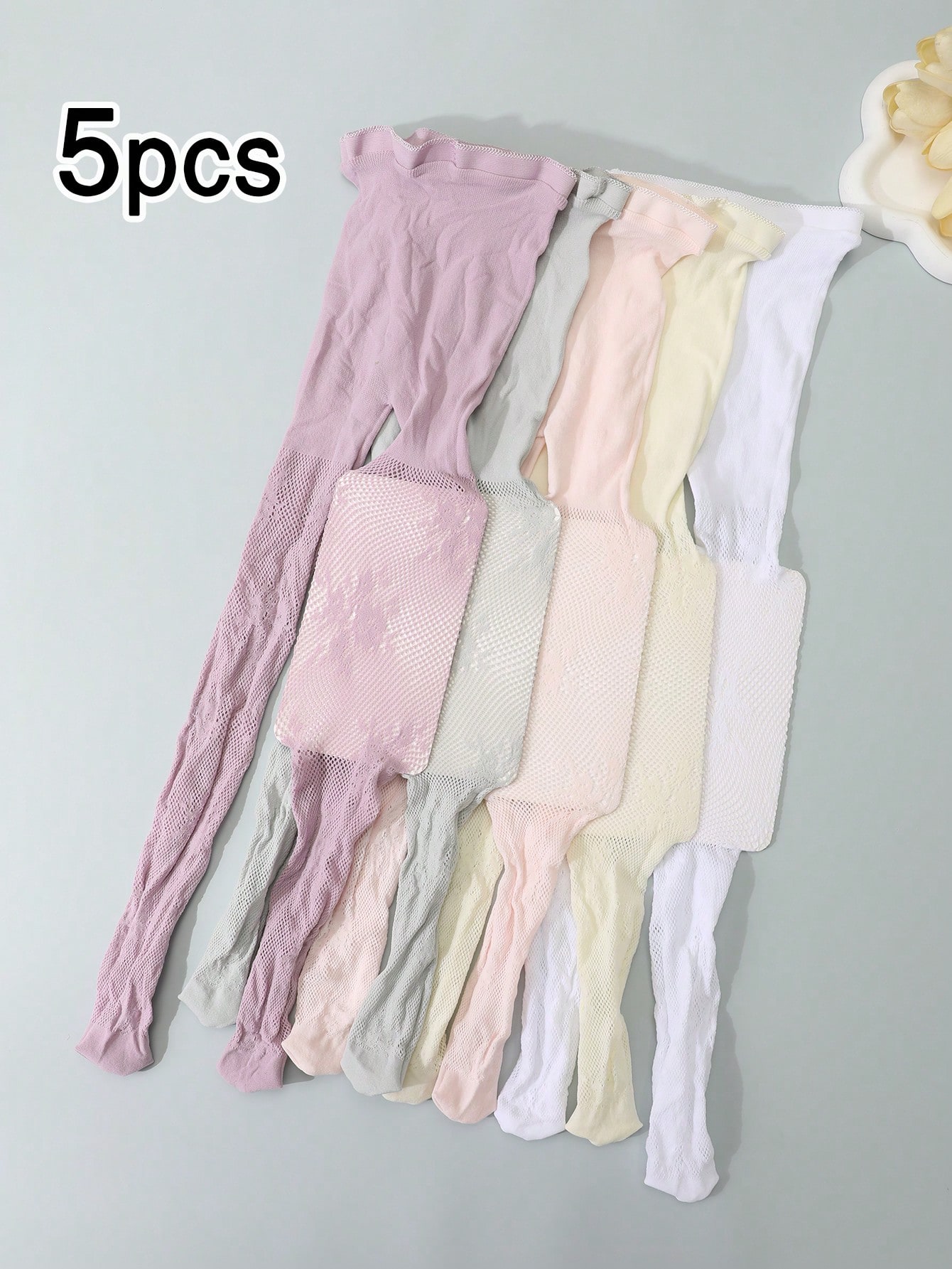 Tights Pantyhose Sheer - 5Pcs Kids Hollow Lace Sheer Mesh
