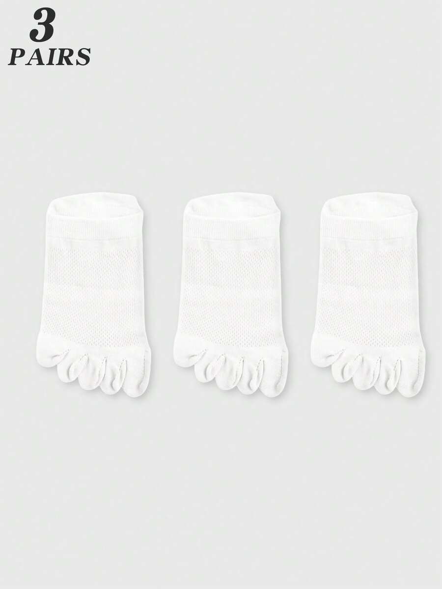 3 Pairs White Mesh Toe Socks F - Ankle Sock Low Cut avis et prix