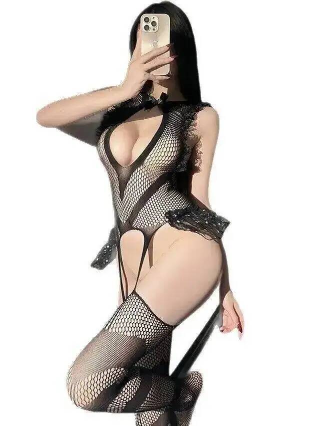 Sexy Lace Trim Fishing Net Bod - Fishnet Stocking Women avis et prix