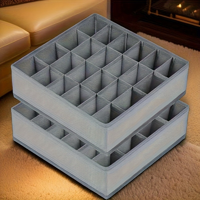 2Pcs 24-Compartment Fabric Soc - Sock Organizer Tray avis et prix