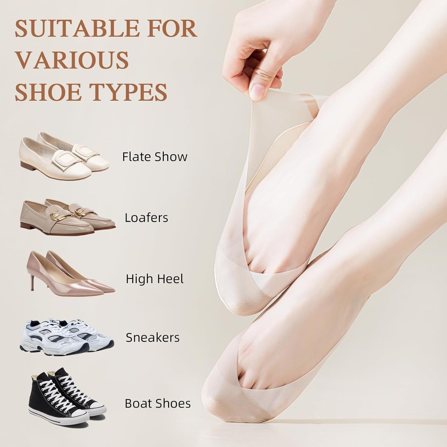 Caudblor 6 Pack Thin No Show S - Invisibility Sock Loafer avis et prix