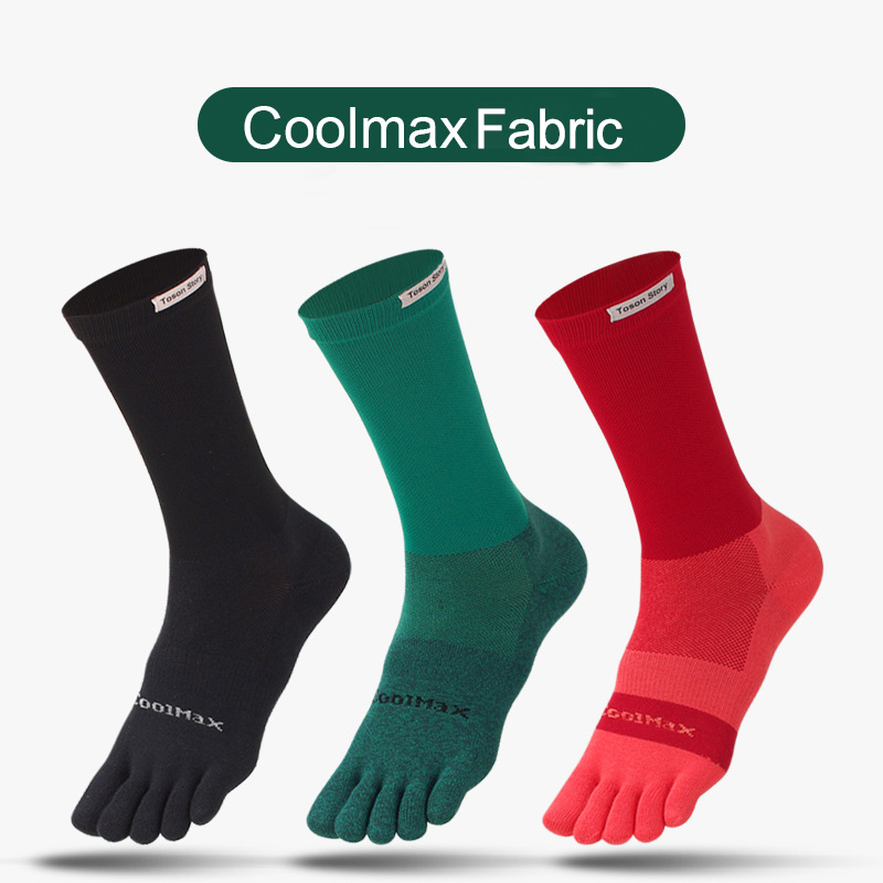 1/5 Pairs Men's High Crew Five - Toe Sock Split avis et prix