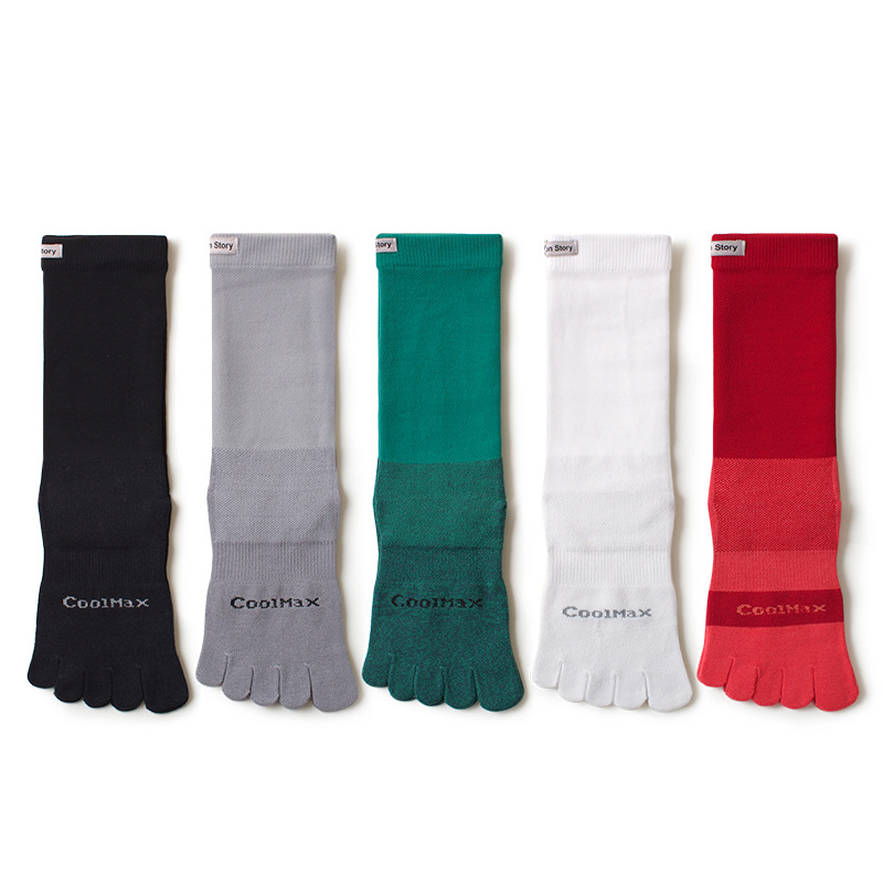 1/5 Pairs Men's High Crew Five - Toe Sock Split avis et prix