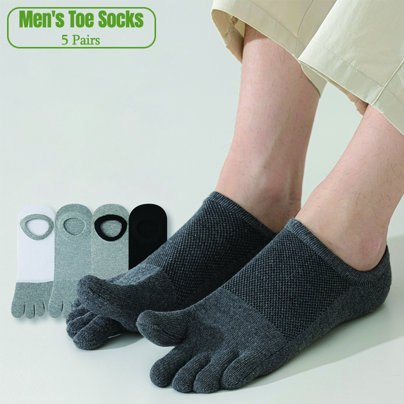 5 Pairs Men's No Show Toe Sock - Toe Sock Split avis et prix