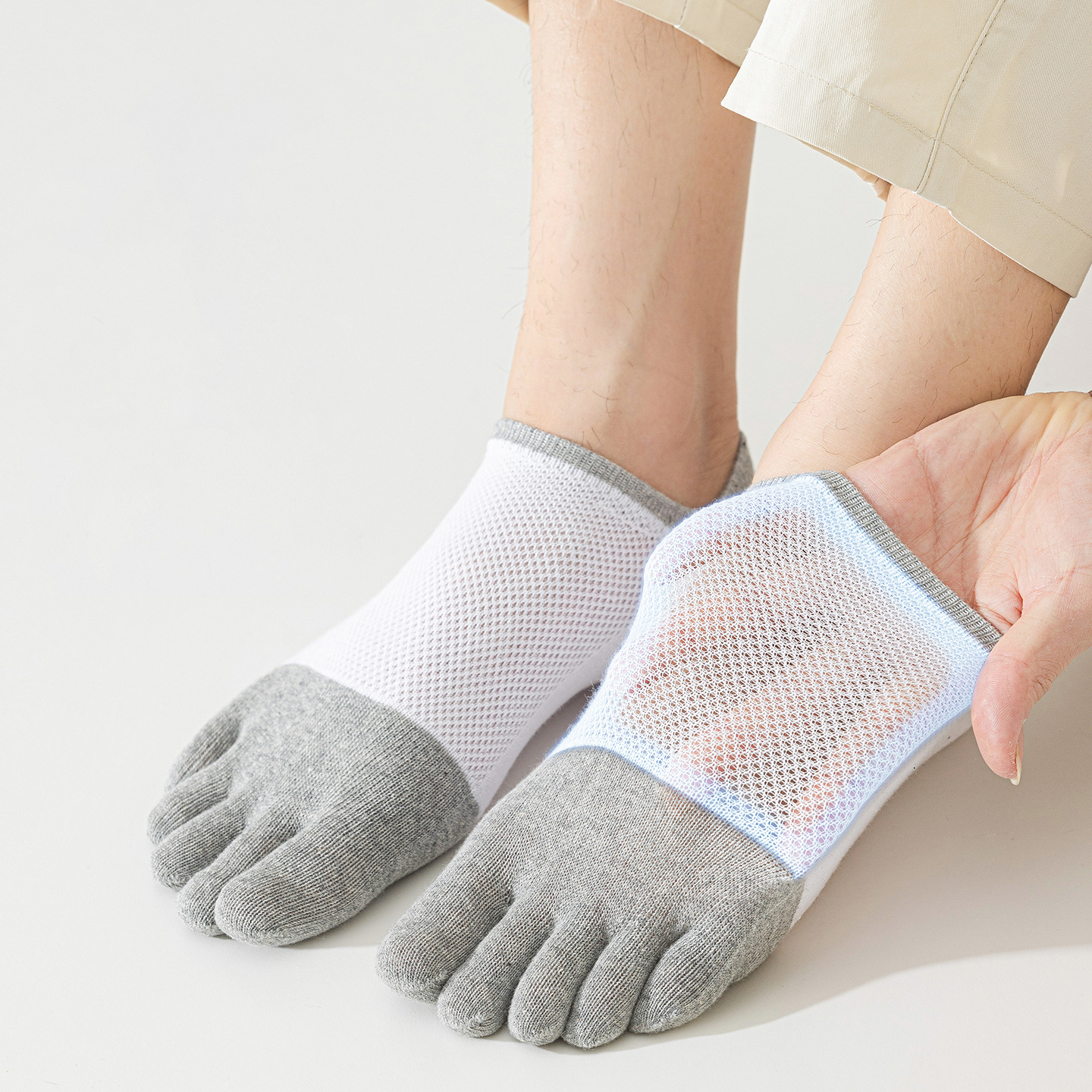5 Pairs Men's No Show Toe Sock - Toe Sock Split avis et prix