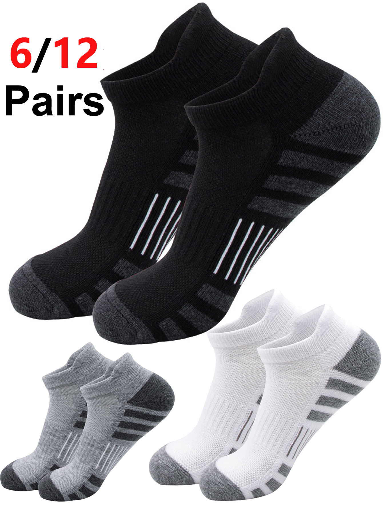 6/12Pairs Low Cut Ankle Athlet - Athletic Sock Cushion avis et prix