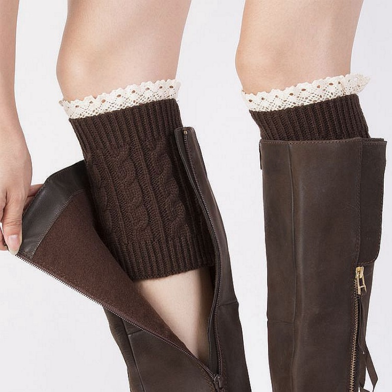 Winter Knit Solid Leg Warmers  - Thermal Sock Winter avis et prix