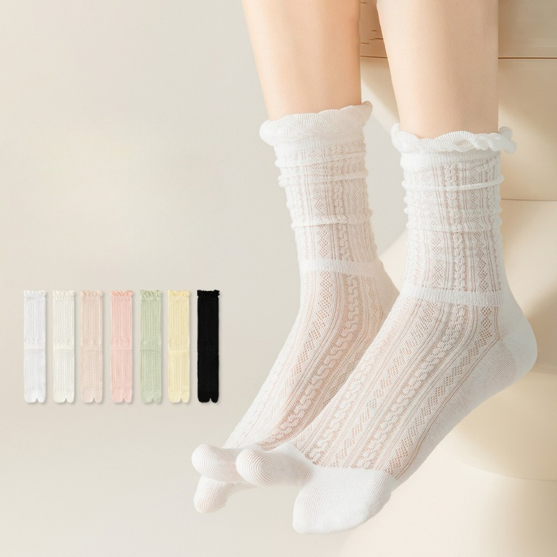 5 Pairs Split-toe Socks Women  - Toe Sock Split avis et prix