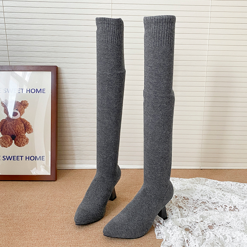 High Heels Women's Sock Boots  - Knee High Sock Women avis et prix