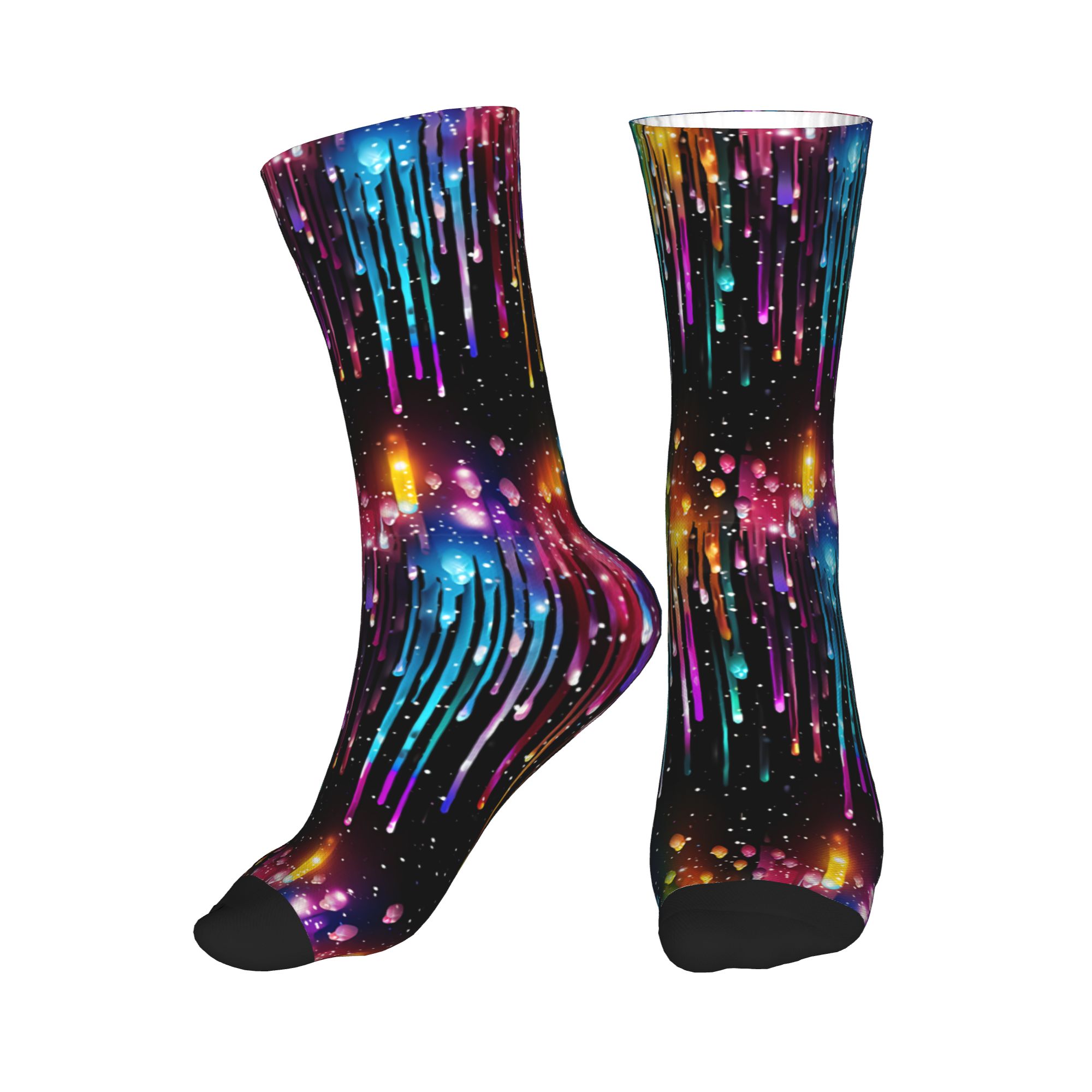 Cute Men's Dripping Rainbow Li - Dress Sock Men avis et prix