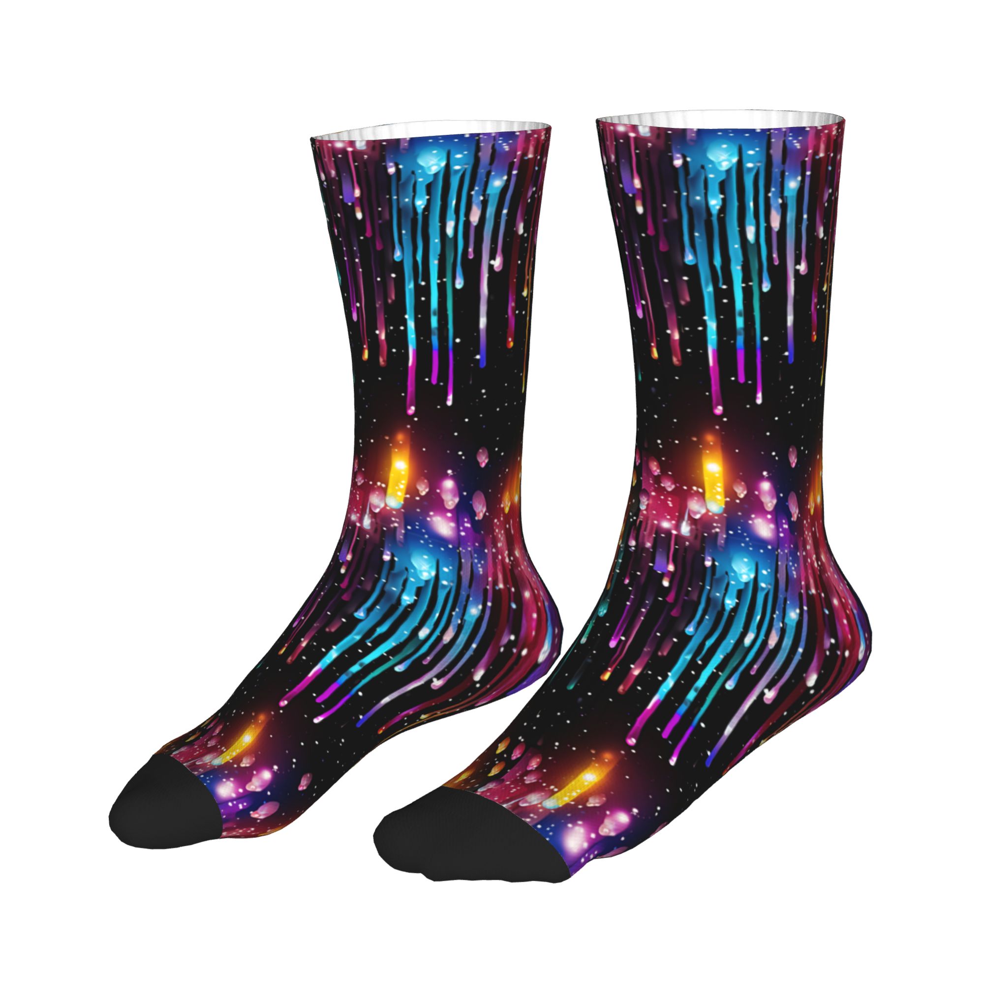Cute Men's Dripping Rainbow Li - Dress Sock Men avis et prix