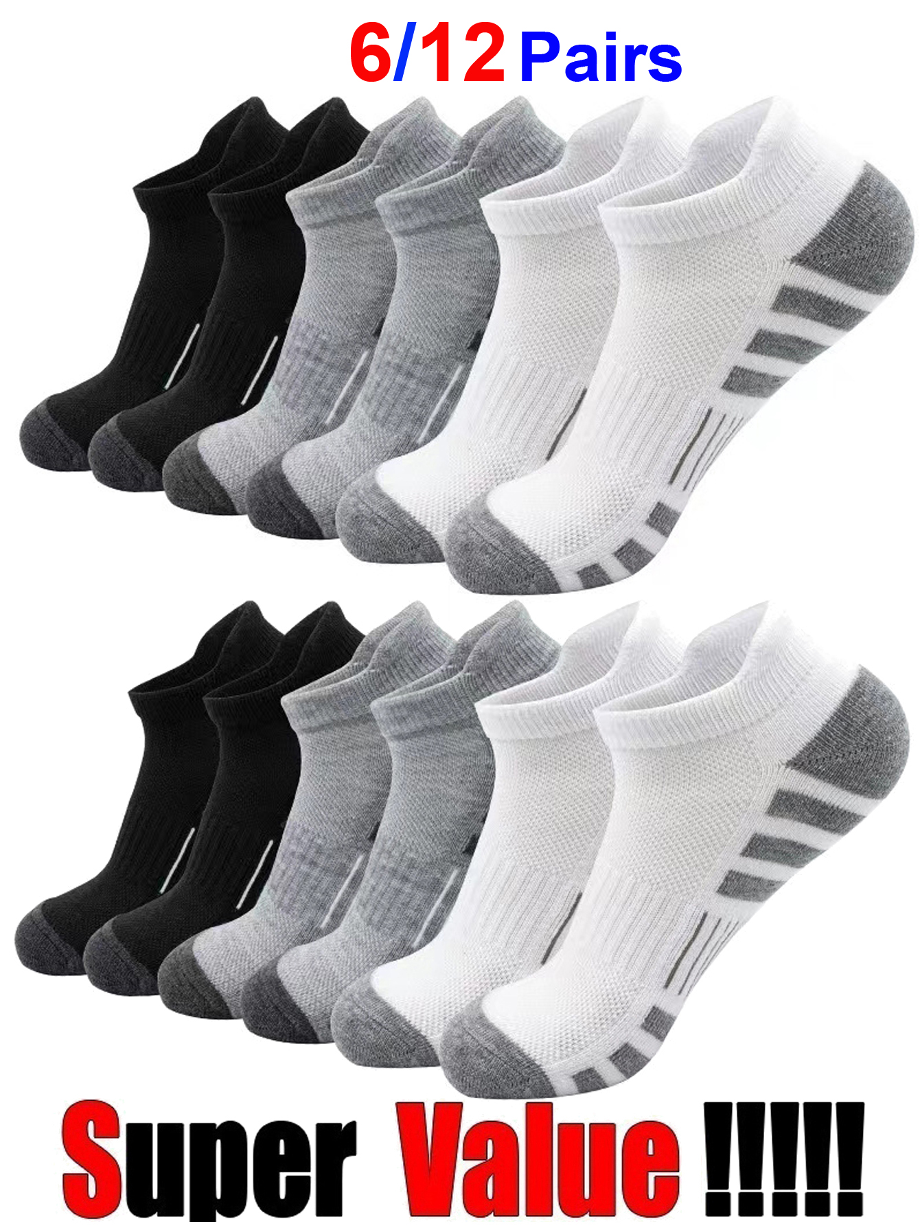6/24 Pairs Cushioned Breathabl - Athletic Sock Cushion avis et prix