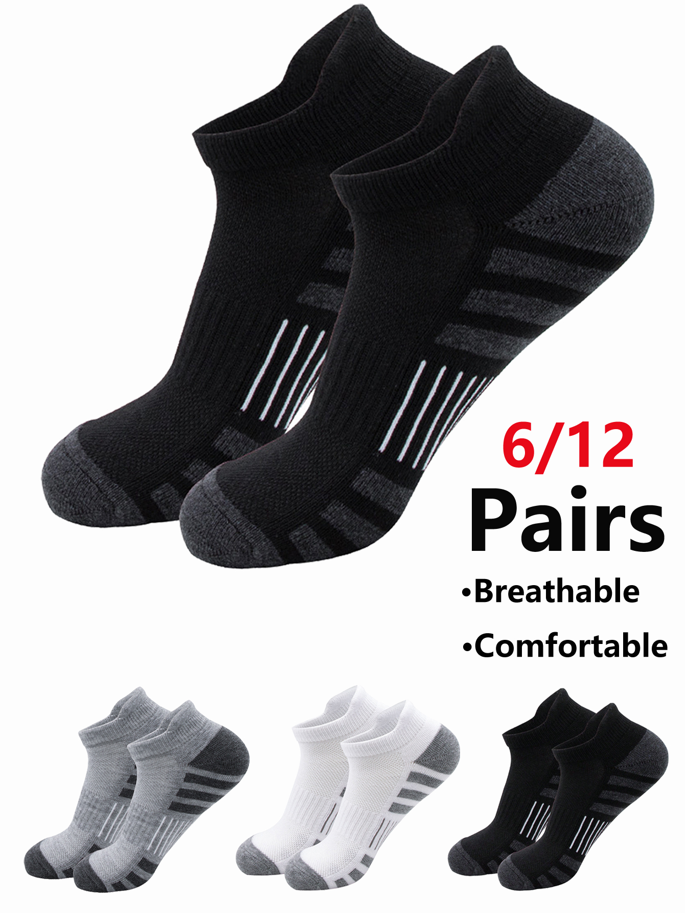 6/24 Pairs Cushioned Breathabl - Athletic Sock Cushion avis et prix