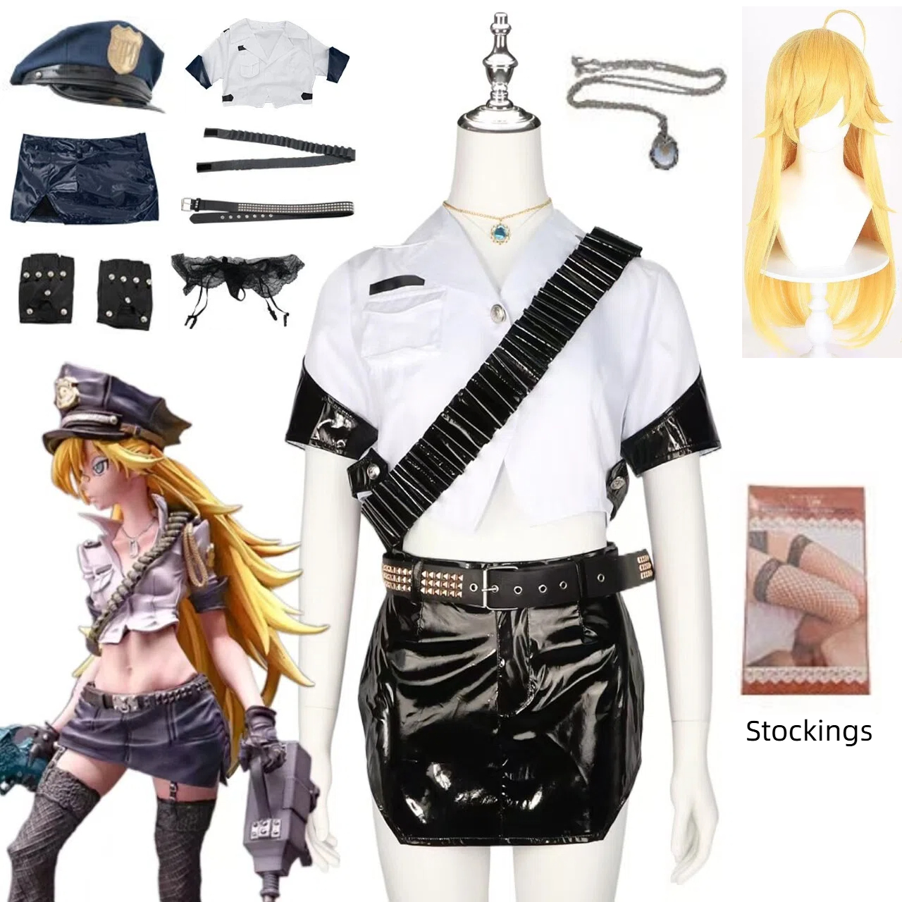 Anime Panty Stocking Cosplay C - Fishnet Stocking Women avis et prix