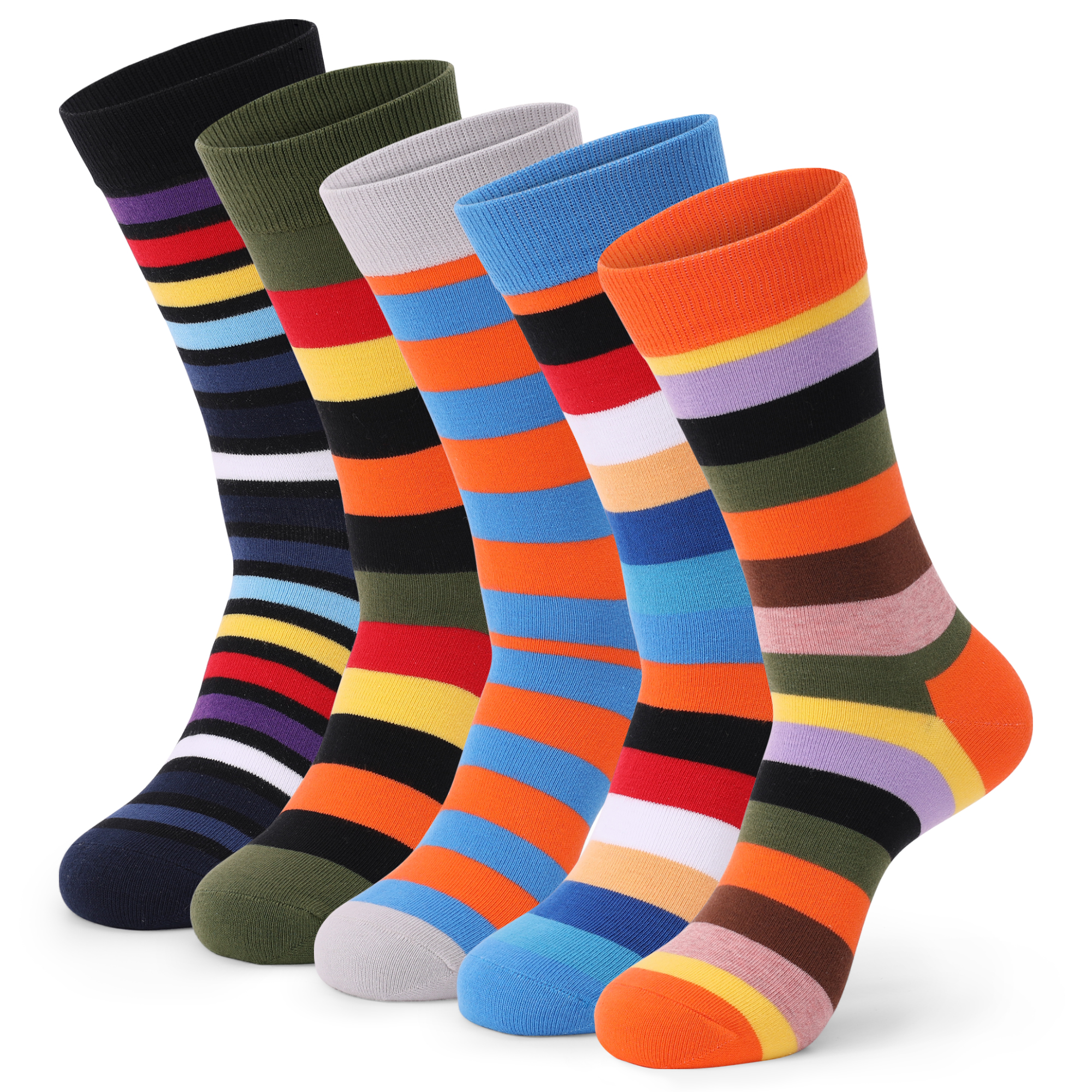 5Pairs Mens Fun Dress Socks, P - Cotton Crew Sock Pack avis et prix