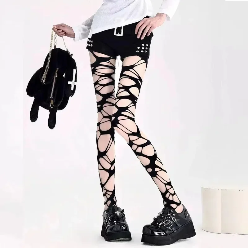 Sexy Black Ripped Fishnet Tigh - Fishnet Stocking Women avis et prix