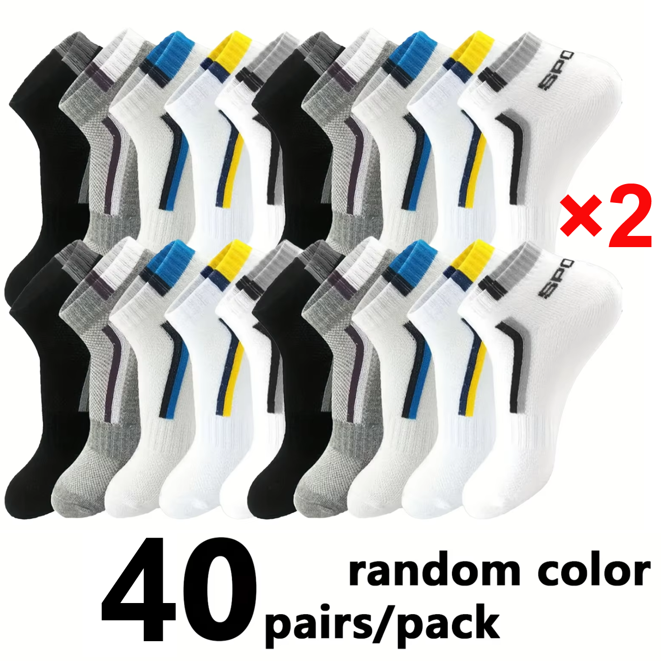 5/40 Pairs Mens Ankle Boat Soc - Ankle Sock Low Cut avis et prix