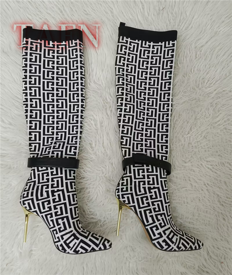 Women Stretch Sock Boots Fashi - Knee High Sock Women avis et prix