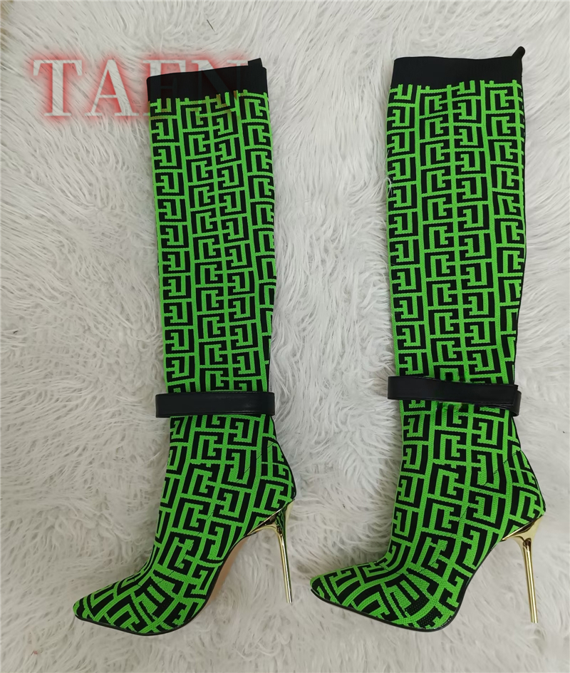 Women Stretch Sock Boots Fashi - Knee High Sock Women avis et prix