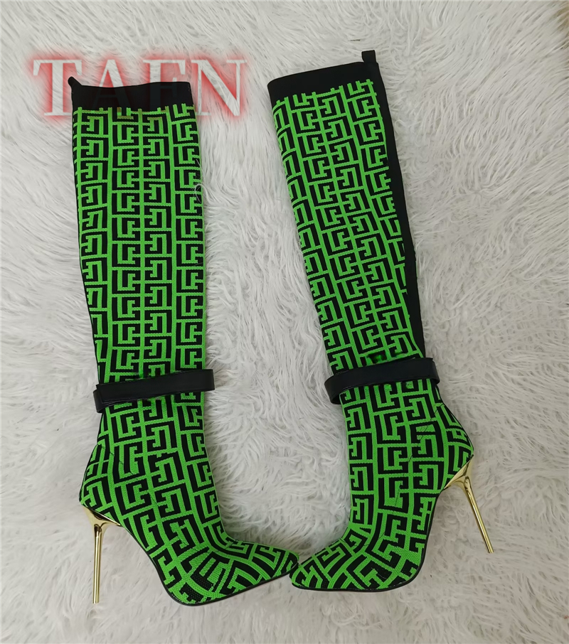 Women Stretch Sock Boots Fashi - Knee High Sock Women avis et prix