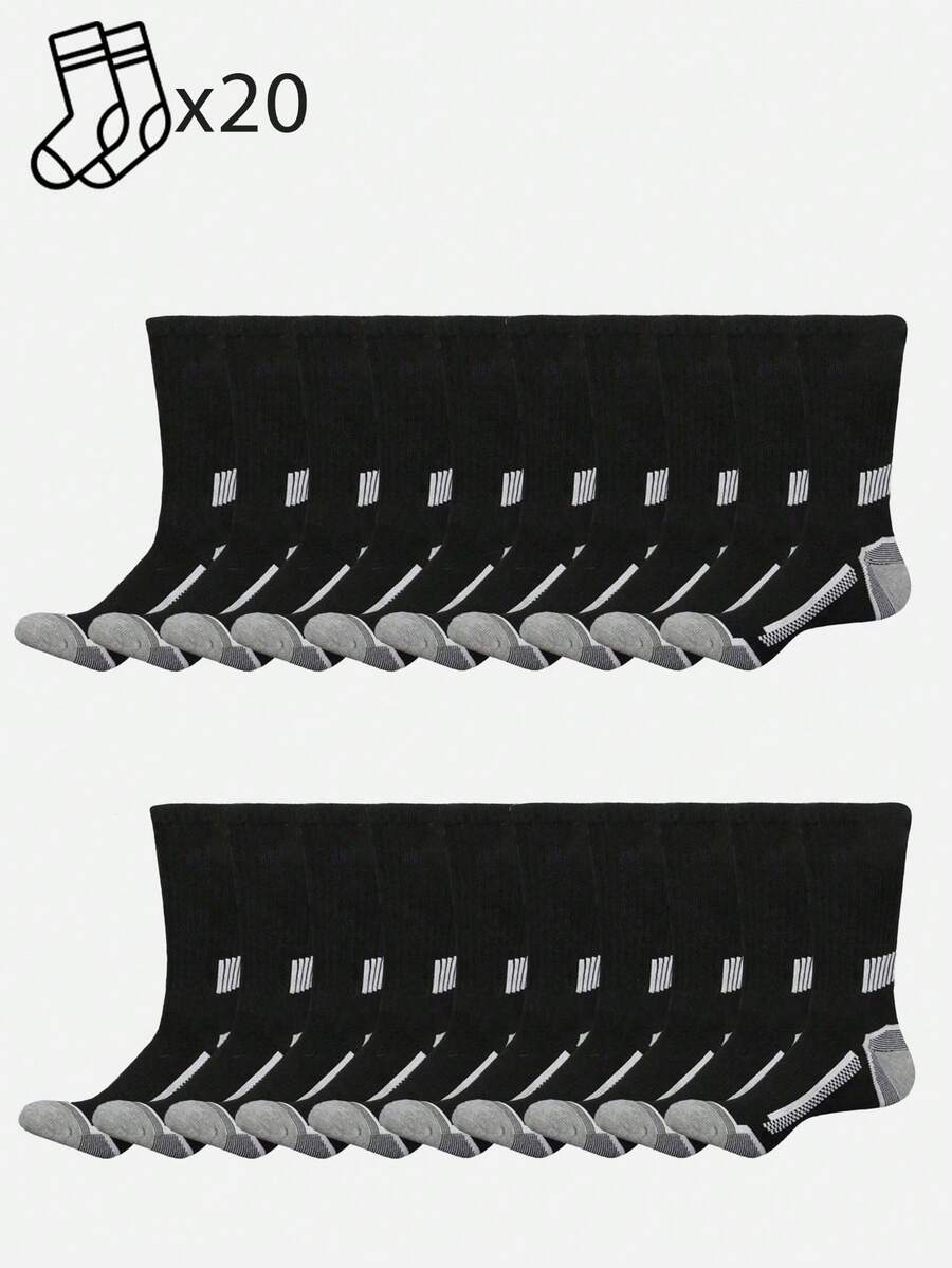 20 Pairs Mens Striped Cushione - Athletic Sock Cushion avis et prix
