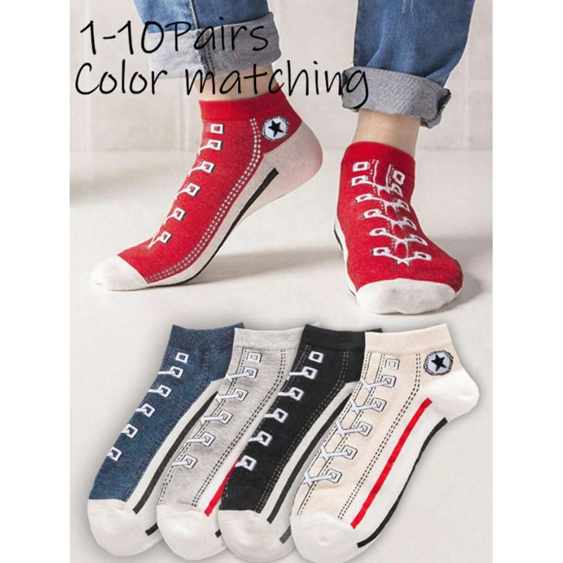 5/10 Pairs Multi-Color Breatha - Ankle Sock Low Cut avis et prix