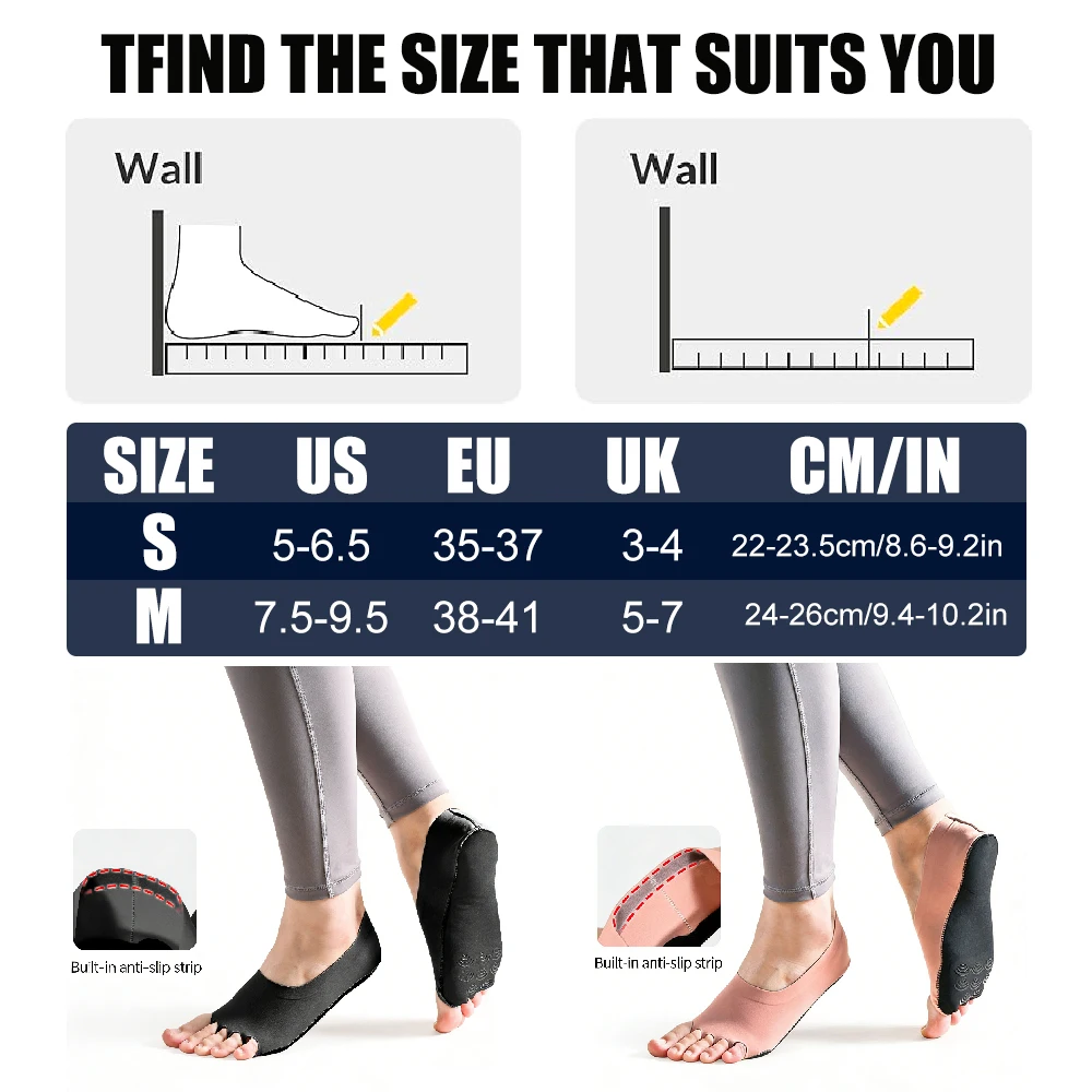 1Pair Toeless Yoga Socks for W - Grip Sock Yoga avis et prix