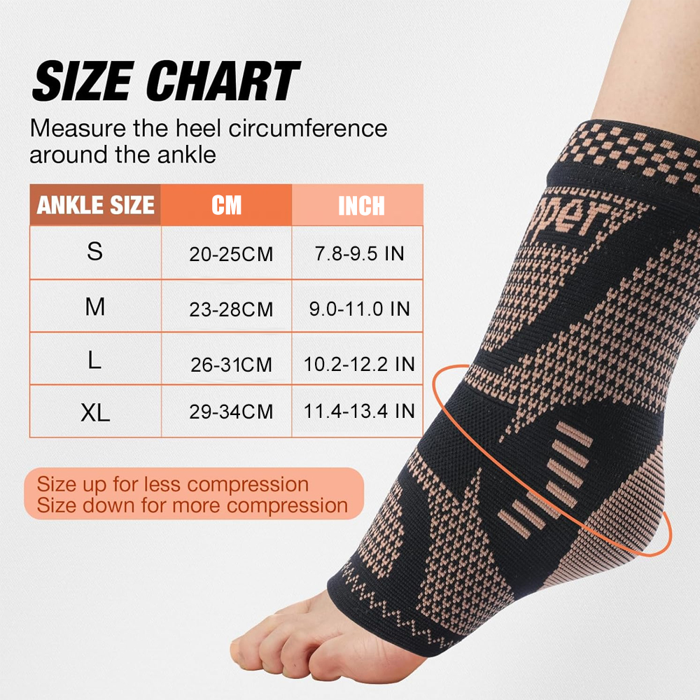 2PCS Copper Ankle Brace Suppor - Ankle Brace Sock avis et prix