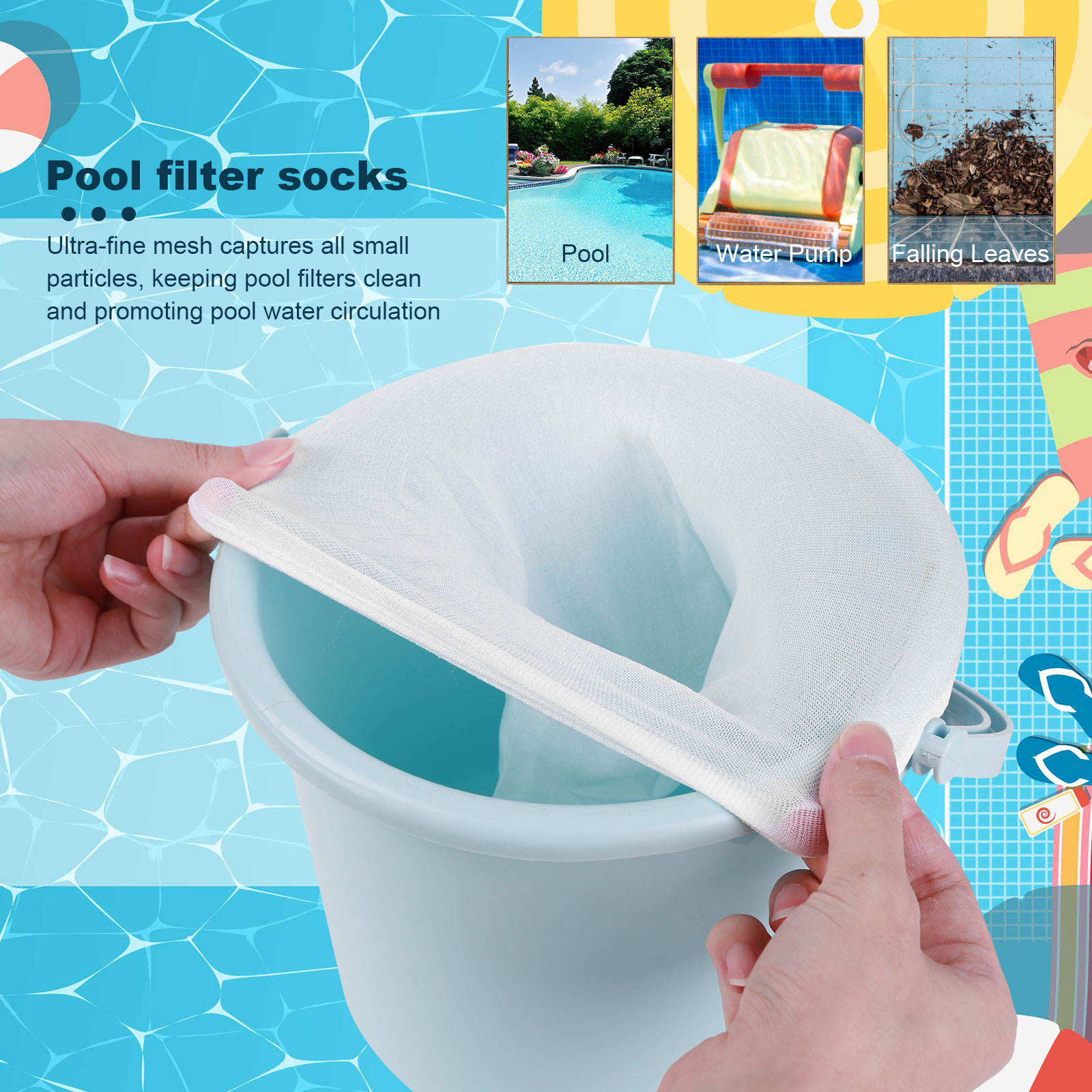 100-5PCS Pool Skimmer Socks El - Sock Organizer Tray avis et prix