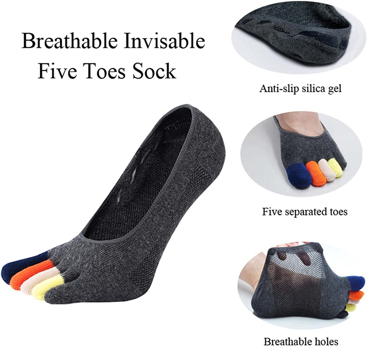 5 Pairs Colorful Loafer Socks  - Invisibility Sock Loafer avis et prix