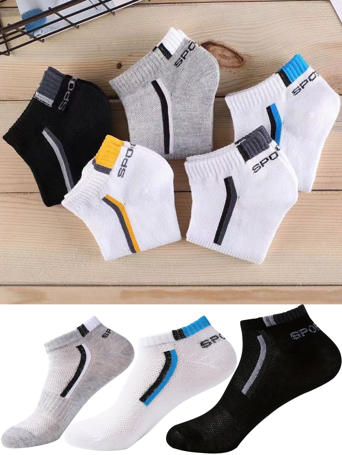 5/10/40Pair Men's Anti-Slip An - Ankle Sock Low Cut avis et prix
