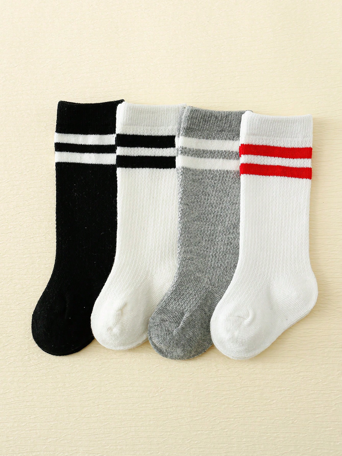4-Pack Baby Toddler Striped Cr - Cotton Crew Sock Pack avis et prix