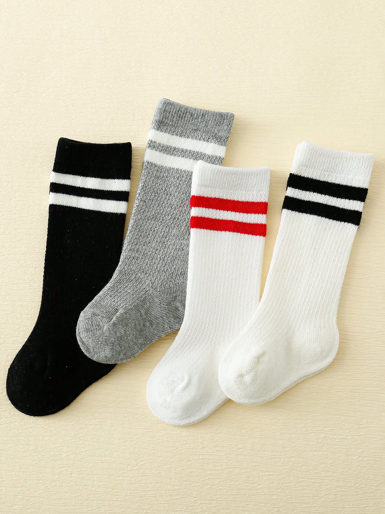 4-Pack Baby Toddler Striped Cr - Cotton Crew Sock Pack avis et prix