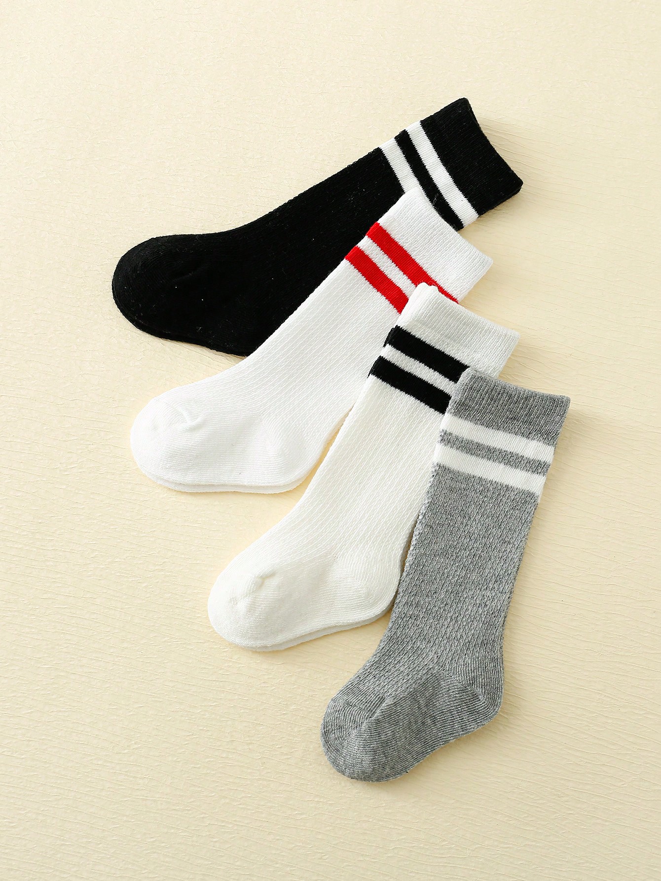 4-Pack Baby Toddler Striped Cr - Cotton Crew Sock Pack avis et prix