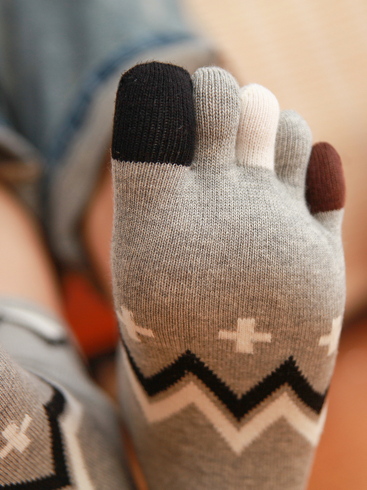 5 Pairs Four-season Pure Cotto - Toe Sock Split avis et prix