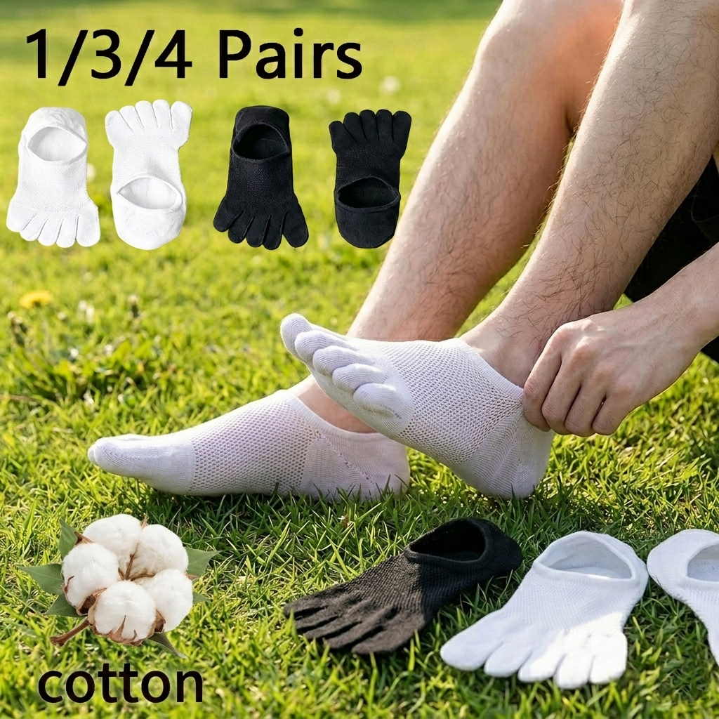 1/3/4 Pairs,Unisex Cotton Five - Toe Sock Split avis et prix