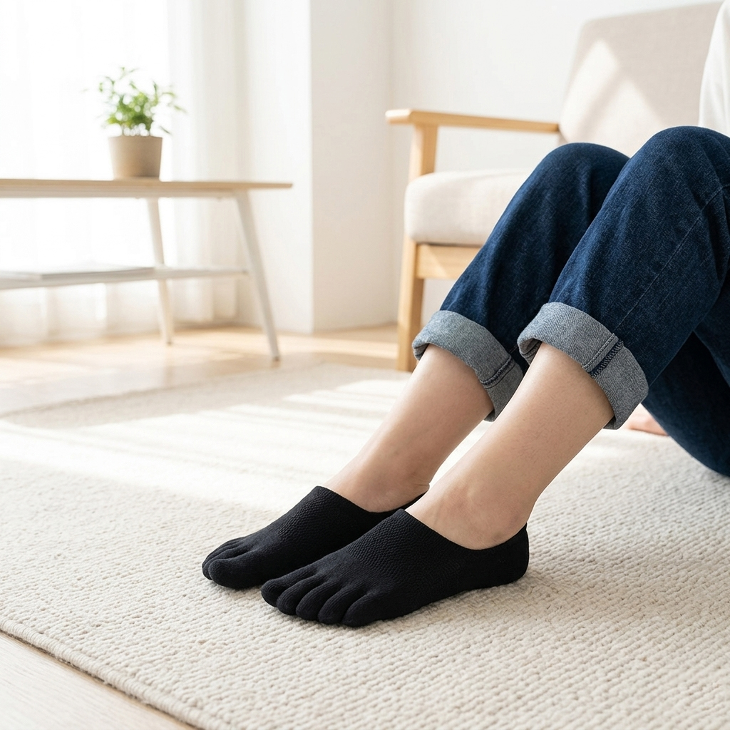 1/3/4 Pairs,Unisex Cotton Five - Toe Sock Split avis et prix