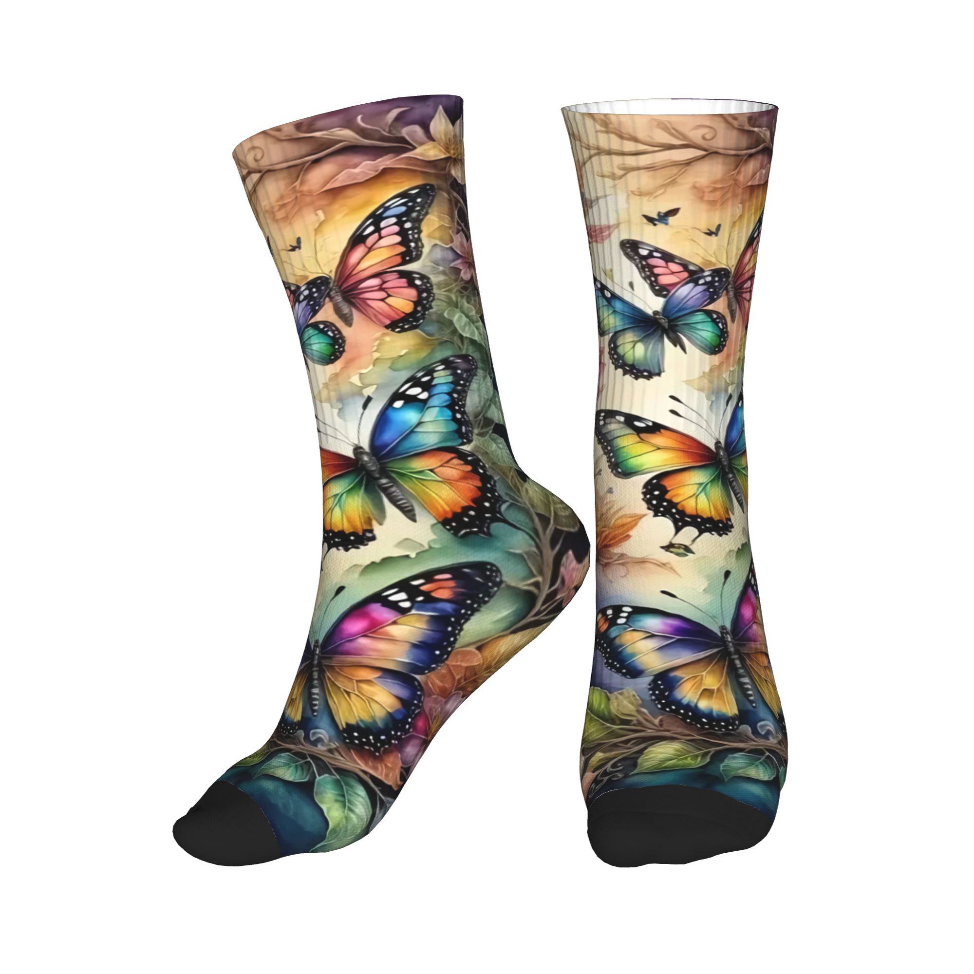 Colorful Butterflies and Flowe - Dress Sock Men avis et prix