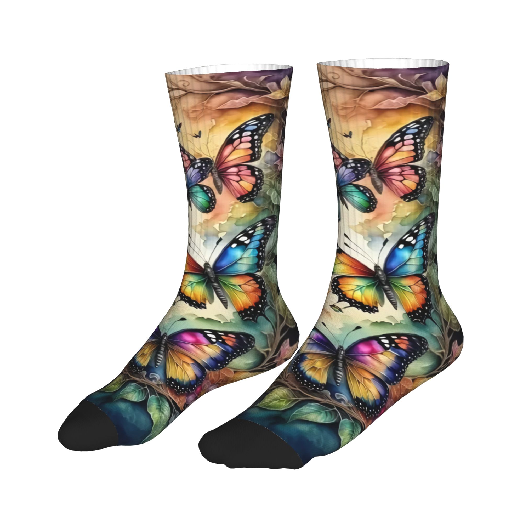 Colorful Butterflies and Flowe - Dress Sock Men avis et prix