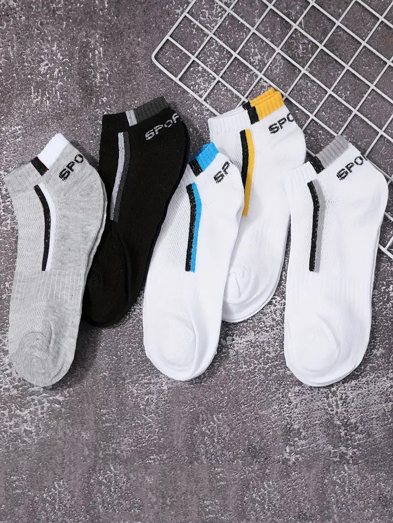 30Pairs Men's Color-block Mesh - Ankle Sock Low Cut avis et prix