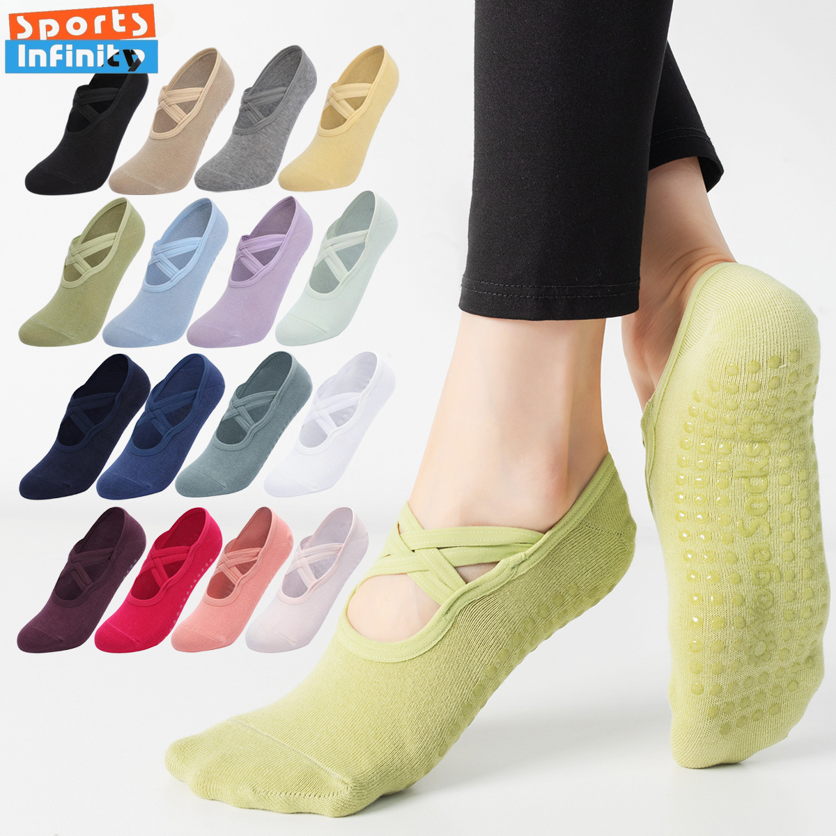 Fashion Cross Straps Backless  - Grip Sock Yoga avis et prix