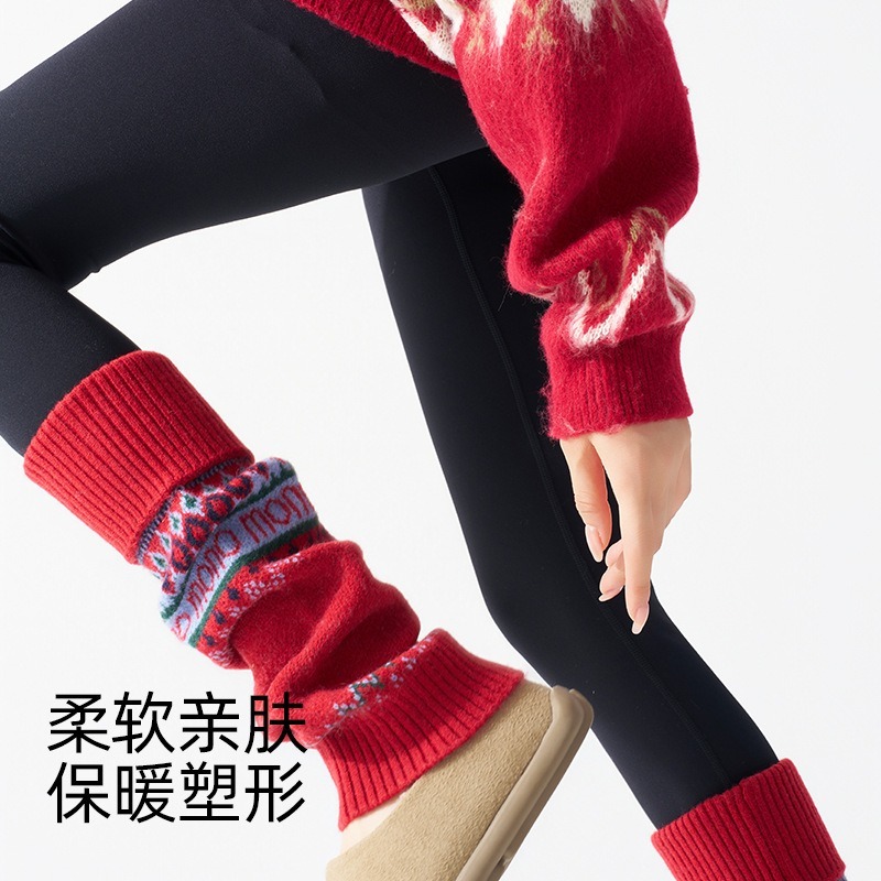 ​Fair Isle Knitted Leg Warmers - Boot Sock Slouchy avis et prix