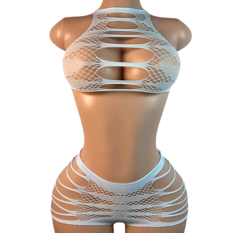 Sexy Lingerie +Panties Hollow  - Fishnet Stocking Women avis et prix