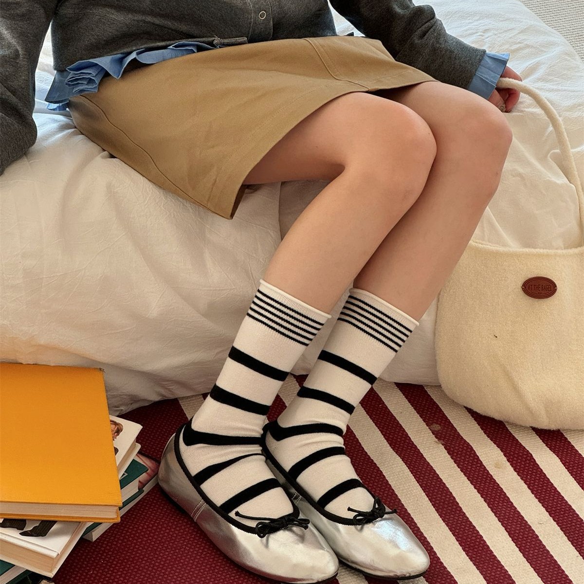 SP&CITY Korean Winter Striped  - Silk Sock Bamboo avis et prix