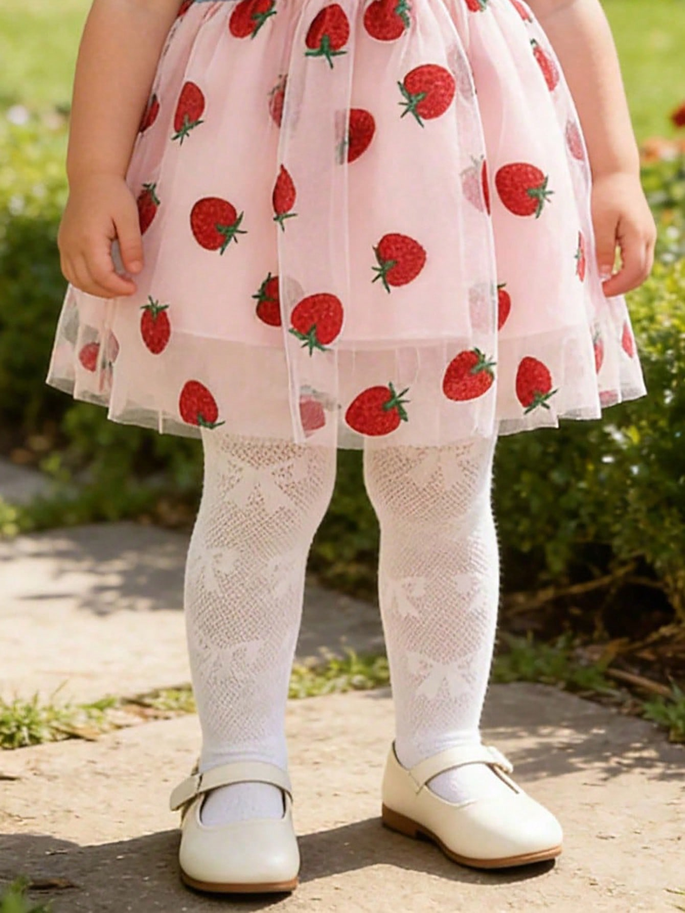 3/1 Pcs Girls White Bow Print  - Tights Pantyhose Sheer avis et prix