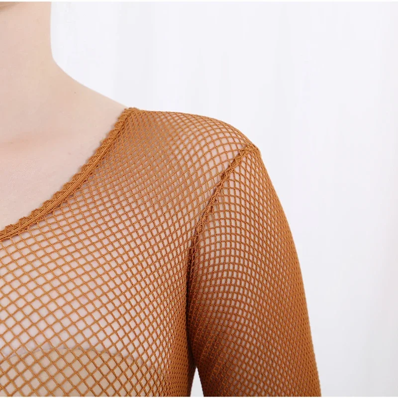 Latin Dance Full Body Jumpsuit - Fishnet Stocking Women avis et prix