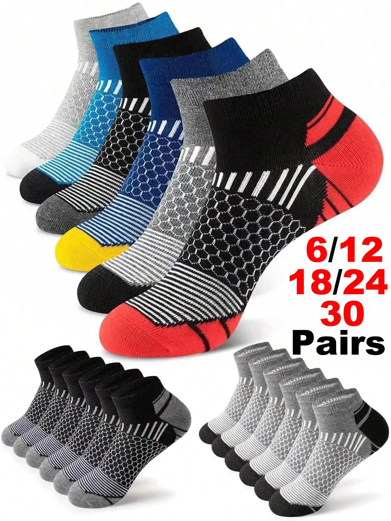 12Pairs Men's Athletic Socks A - Ankle Sock Low Cut avis et prix