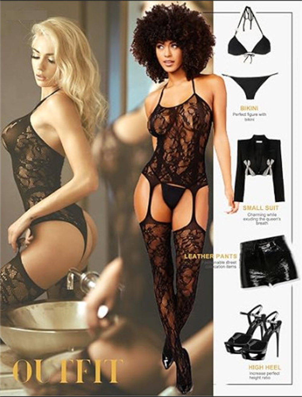Womens Sexy Costumes Suit Lace - Fishnet Stocking Women avis et prix