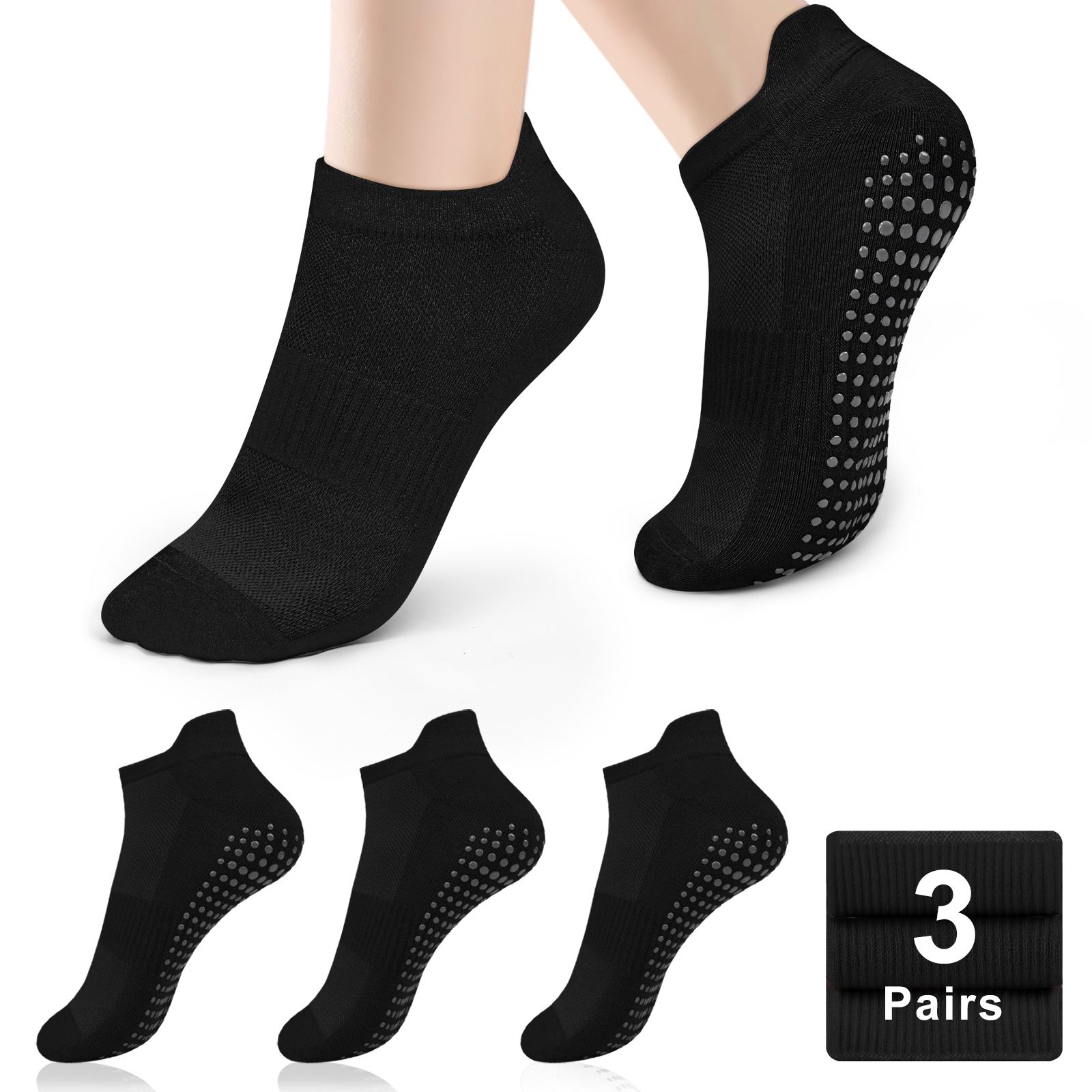 3 Pairs Yoga Socks Women Cotto - Grip Sock Yoga avis et prix