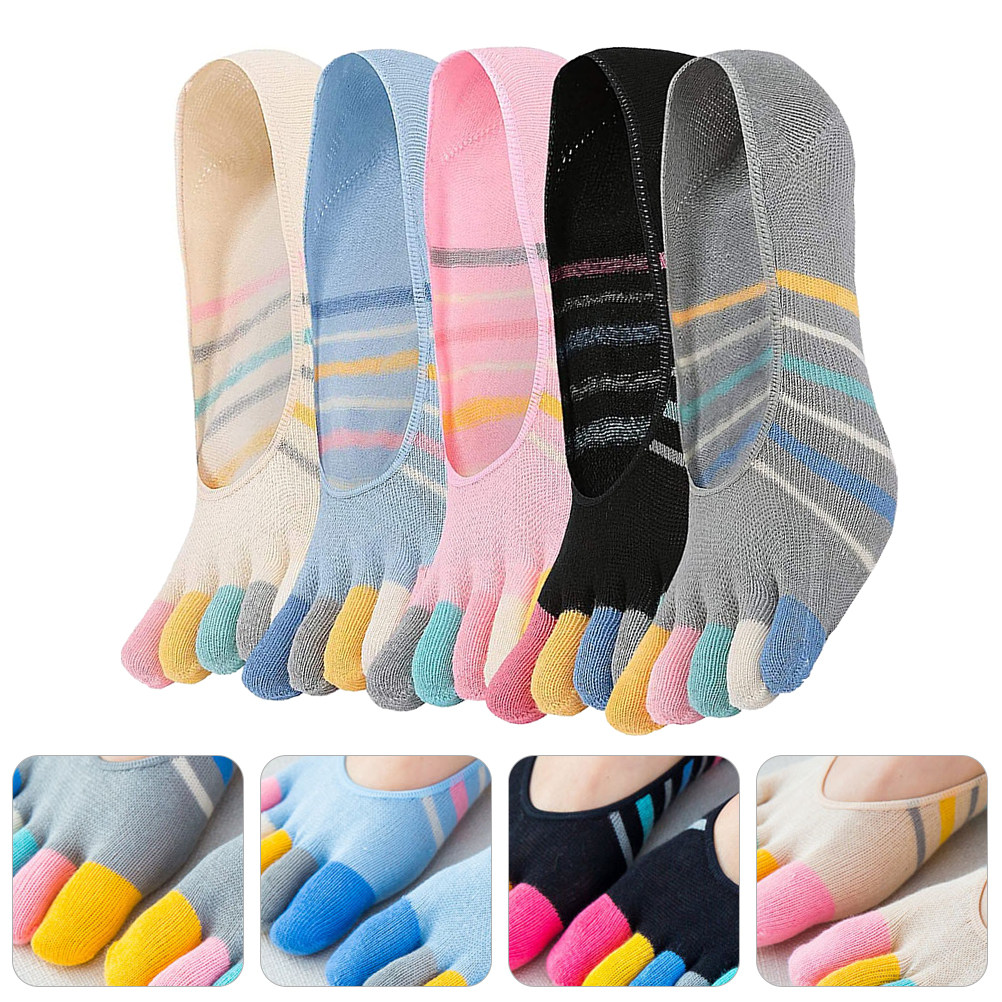 5Pairs Women Finger Toe Socks  - Invisibility Sock Loafer avis et prix